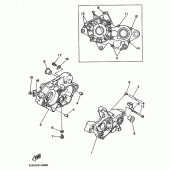 Схема узла: Картер двигателя Yamaha YZ125