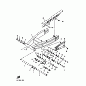 Схема вузла: Задний рычаг и Подвеска Yamaha FZS1000 FZ1