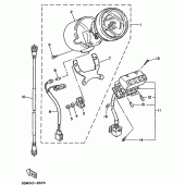 Схема узла: Панель приборов Yamaha XV250 Virago