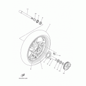 Схема узла: Переднее колесо Yamaha XP500 T-MAX 530
