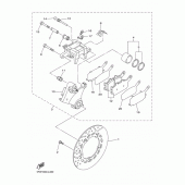 Схема вузла: Задній гальмівний супорт Yamaha XJ6 Diversion F (ABS)