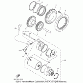 Схема вузла: Привід стартера Yamaha XVS1100 V-Star Custom