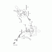 Схема вузла: Пульт керування кермовий та Важіль Yamaha XT600 XT600