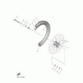 Схема узла: Переднее колесо Yamaha YZ450F YZ450F