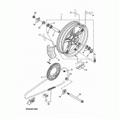 Схема вузла: Заднє колесо Yamaha MT125 MT-125 (ABS)