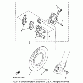Схема узла: Передний тормоз Yamaha WR250 WR250Z