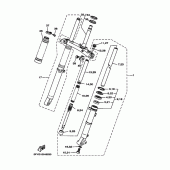Схема вузла: Вилка передньої осі Yamaha TW200