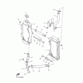 Схема узла: Радиатор и Патрубок системы охлаждения Yamaha WR450F
