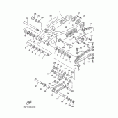 Схема вузла: Задній важіль та підвіска Yamaha YZ250 YZ250