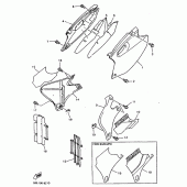 Схема вузла: Бічна кришка Yamaha YZ400