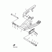 Схема вузла: Задній важіль та підвіска Yamaha XJR1300