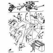 Схема вузла: Електроустаткування 1 Yamaha XV750 Virago
