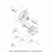 Схема вузла: Заднє колесо Yamaha XVS1300 V-Star