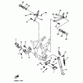 Схема вузла: Підніжки та підставка Yamaha XT600 XT600