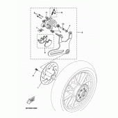 Схема вузла: Задній гальмівний супорт Yamaha YZF-R125