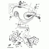 Схема узла: Топливный бак Yamaha XV1100 Virago