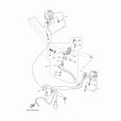Схема вузла: Пульт управління рульовий та Важель Yamaha MTN320 MT-03 (ABS)