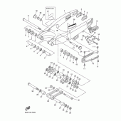 Схема вузла: Задній важіль та підвіска Yamaha WR450F