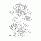 Схема вузла: Головка циліндра Yamaha XVS650 Drag Star