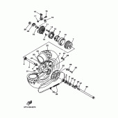 Схема узла: Заднее колесо Yamaha TW200