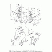 Схема узла: Передний тормозной цилиндр Yamaha XV1900 Raider SCL