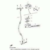 Схема узла: Передний тормозной цилиндр Yamaha XV535 Virago