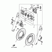 Схема вузла: Переднє гальмо Yamaha XV1900 Raider S