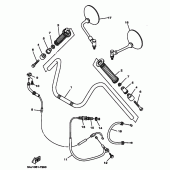Схема вузла: Кермо та Тросики Yamaha XV125 Virago