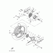 Схема узла: Заднее колесо Yamaha YBR250