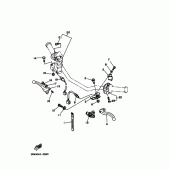 Схема вузла: Пульт управління рульовий та Важель Yamaha XT225 XT225