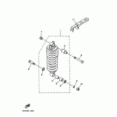 Схема узла: Задняя подвеска Yamaha TDM850