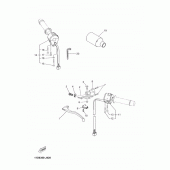 Схема вузла: Пульт управління рульовий та Важель Yamaha XT660 XT660Z Tenere