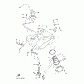 Схема вузла: Паливний бак Yamaha WR450F
