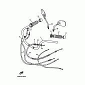Схема вузла: Кермо та Тросики Yamaha XV1100 Virago Special