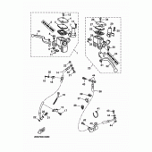 Схема узла: Передний тормозной цилиндр Yamaha YP250 X-MAX