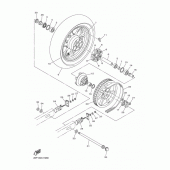 Схема вузла: Заднє колесо Yamaha XVS950 Midnight Star