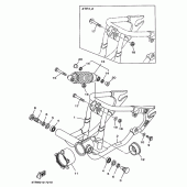 Схема вузла: Задній важіль та Підвіска Yamaha XVS400 Drag Star