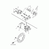 Схема вузла: Задній гальмівний супорт Yamaha XG250 TRICKER