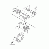 Схема вузла: Задній гальмівний супорт Yamaha XG250 TRICKER