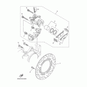 Схема вузла: Задній гальмівний супорт Yamaha YP400 Majesty