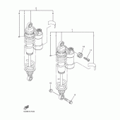 Схема вузла: Задня підвіска Yamaha XJR1300