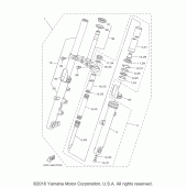 Схема вузла: Вилка передньої осі Yamaha YZF-R3