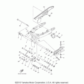 Схема вузла: Задній важіль та підвіска Yamaha XT250 XT250