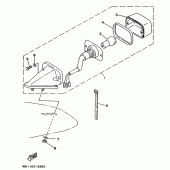Схема вузла: Задній ліхтар (Стоп сигнал) Yamaha WR200R