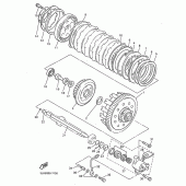 Схема узла: Сцепление Yamaha VMX12 V-MAX
