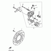 Схема вузла: Задній гальмівний супорт Yamaha XT600 XT600