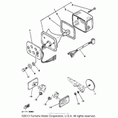 Схема узла: Задний фонарь (Стоп-сигнал) Yamaha XT350 XT350