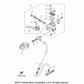 Схема вузла: Передній гальмівний циліндр Yamaha TTR230 TT-R230
