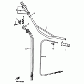 Схема вузла: Кермо та Тросики Yamaha YZ426F