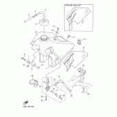 Схема вузла: Паливний бак Yamaha WR400F